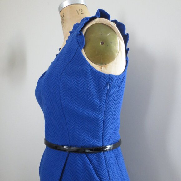 Elle - Retro Fitted Blue Dress - NWOT - Picture 4 of 8
